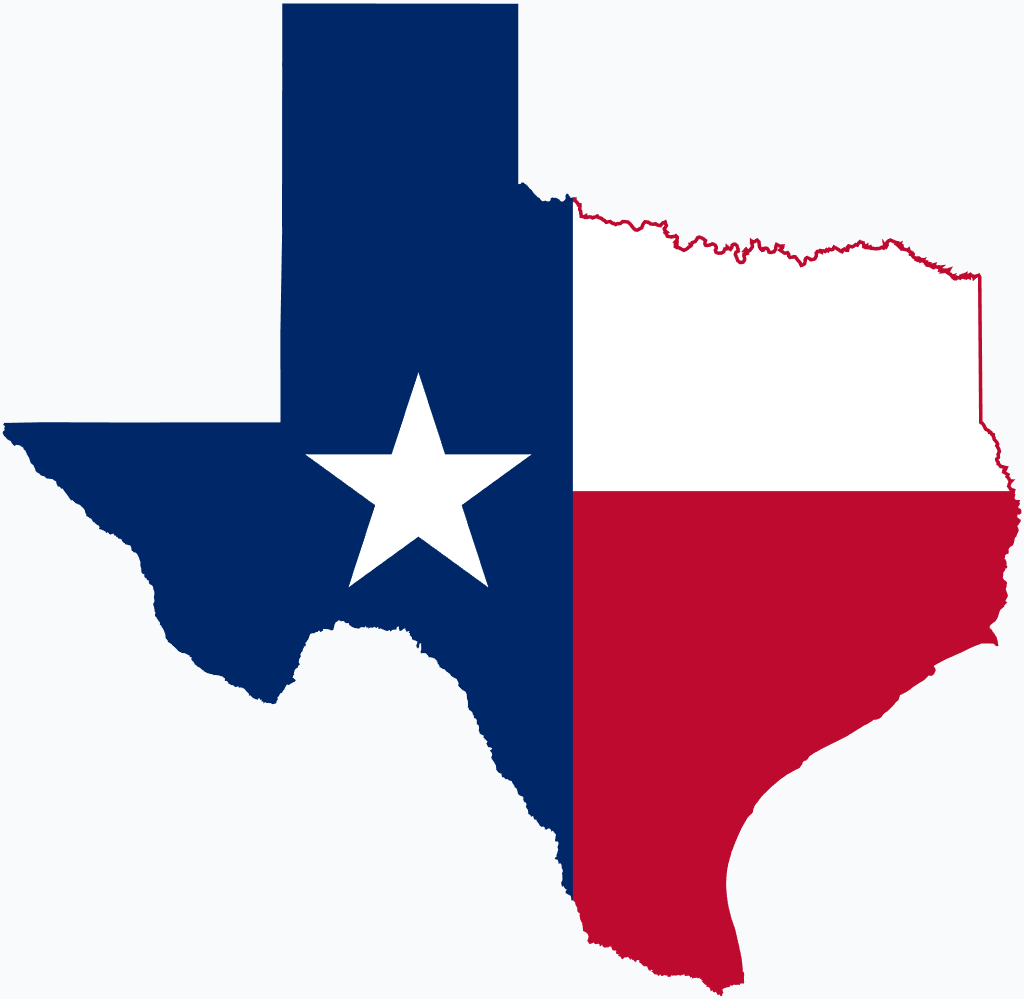 Map of Texas with the Vance service area highlighted around Fulshear in the Greater Houston metro