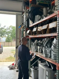 Warehouse · Our parts & duct stock